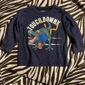 Carters toddler boys football dinosaur long sleeve shirt